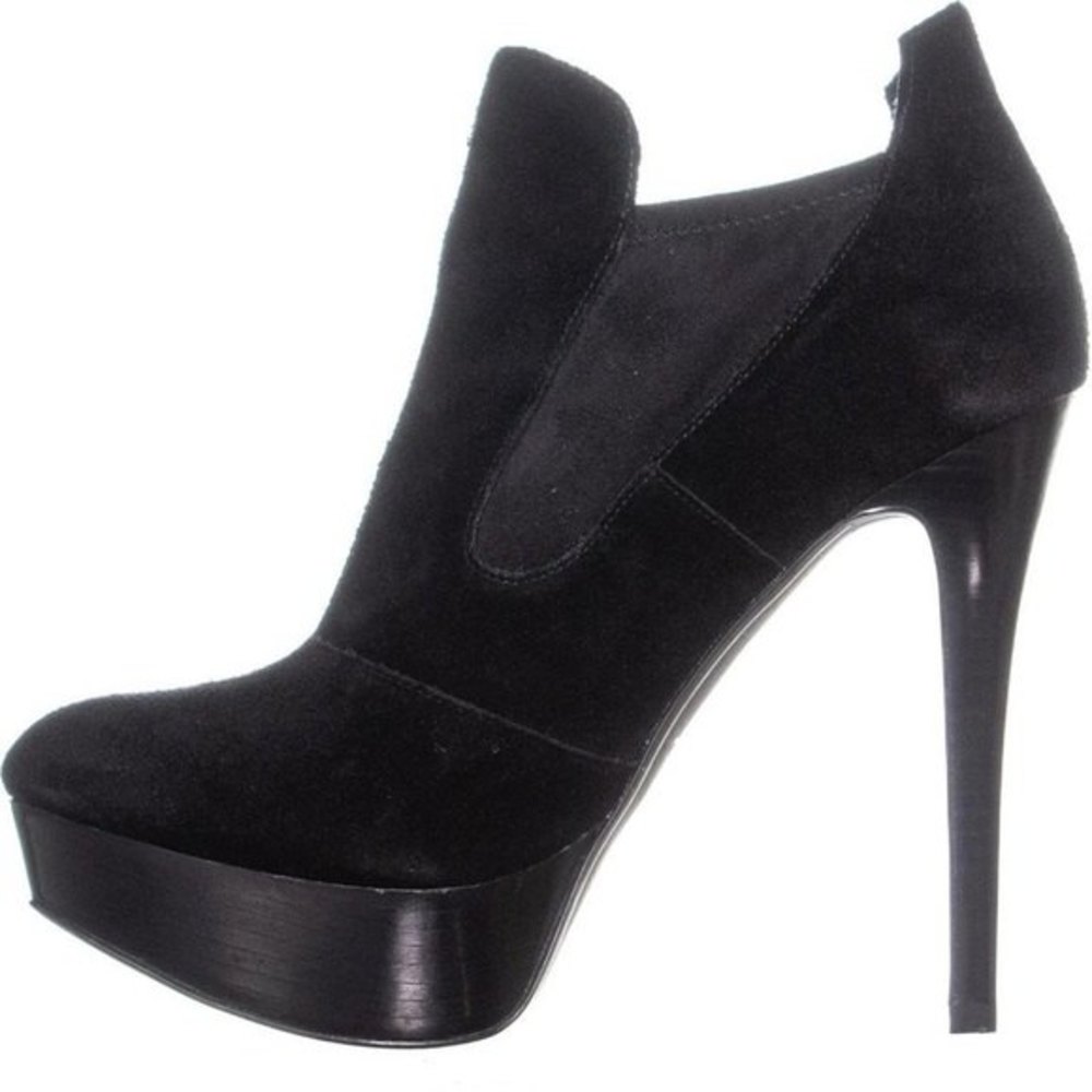 Joan & David Suede Platform Stiletto Heels Booties, Size 5M